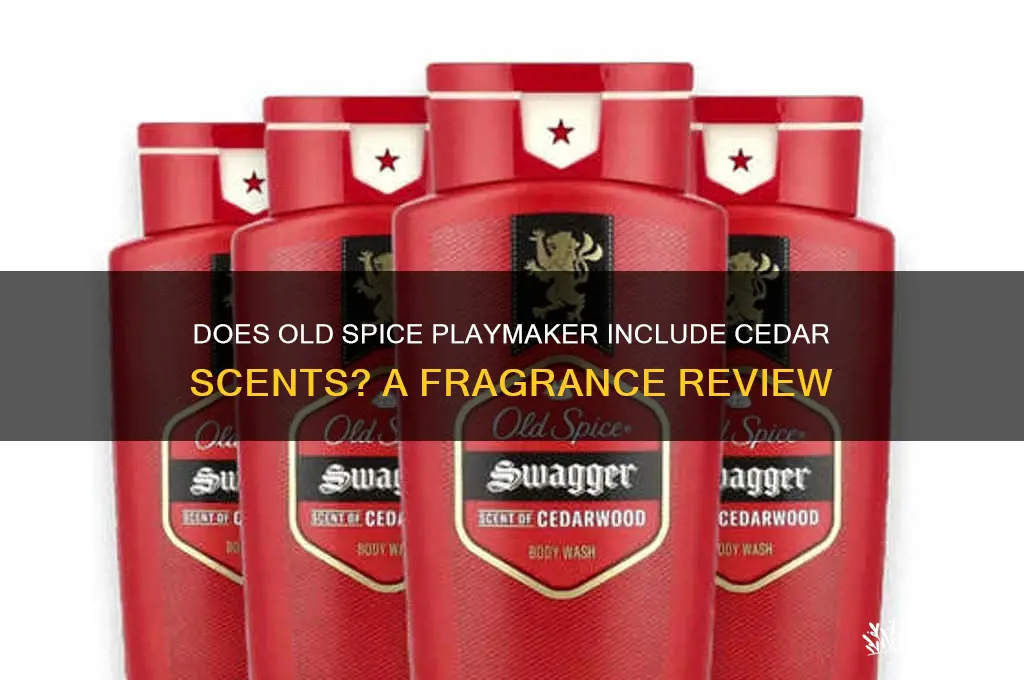 does old spice playmaker contain cedar scents