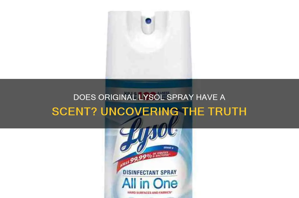 does original lysol spray have scent
