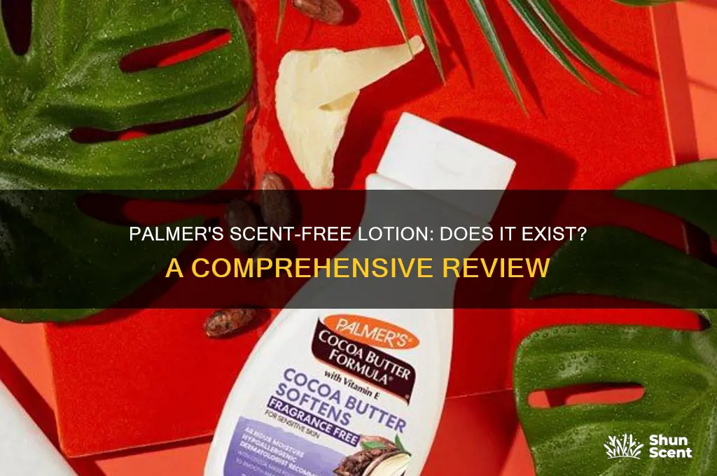 does palmers make a scent free lotion