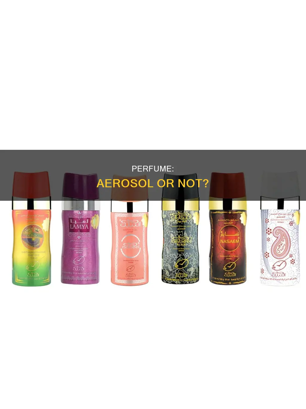 does perfume count as aerosol