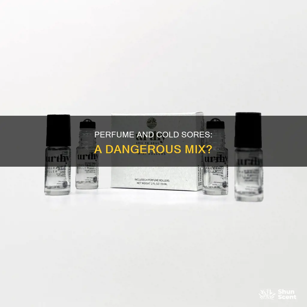 does perfume dry out cold sores