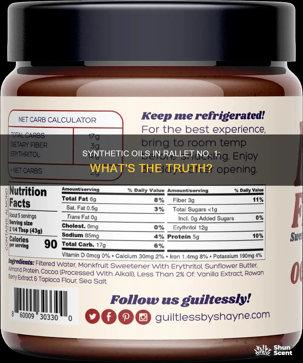does rallet no 1 perfume contain synthetic oils