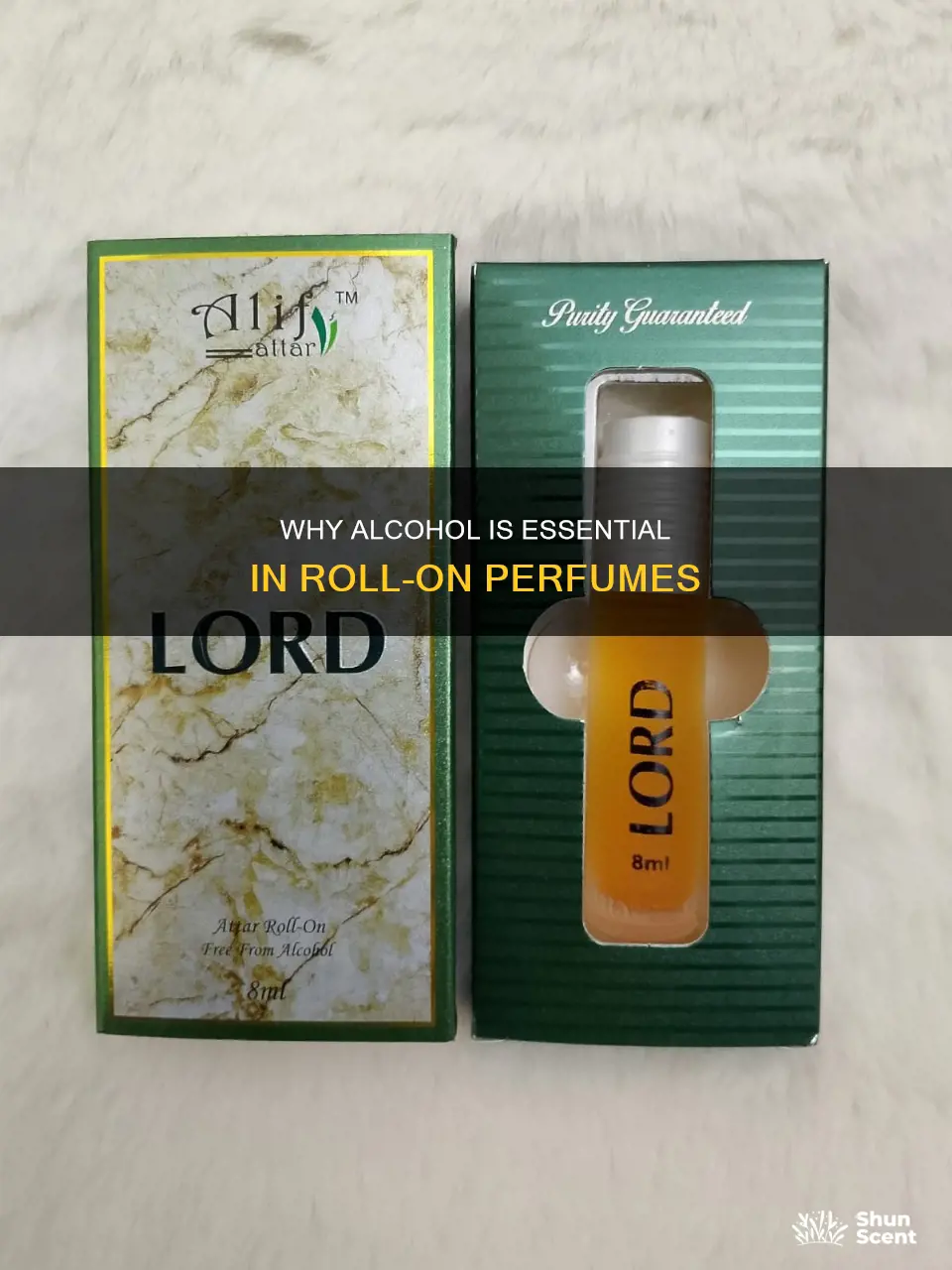 does roll on perfume need alcohol