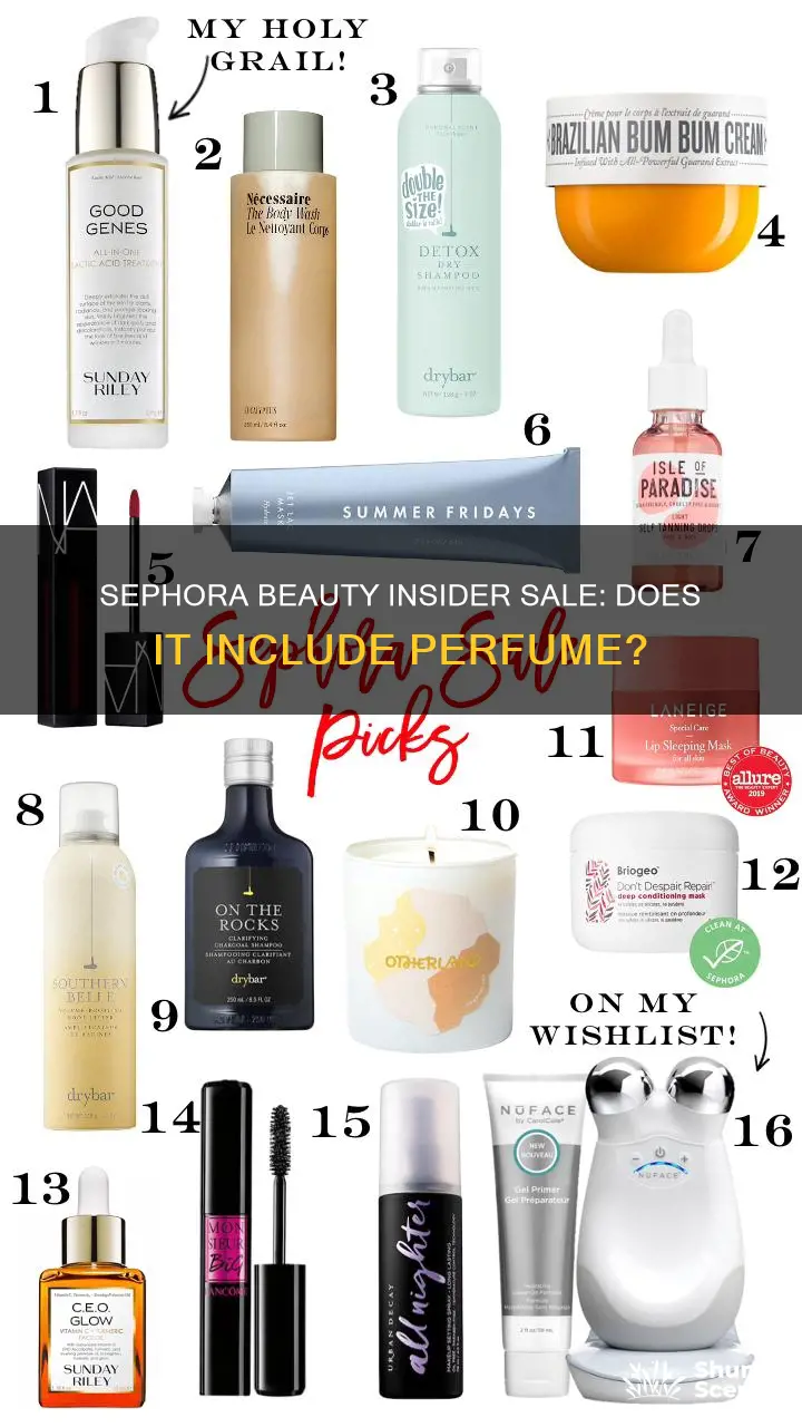 does sephora beauty insider sale work on perfume