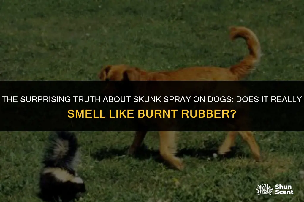 does skunk on dog smell like burnt rubber