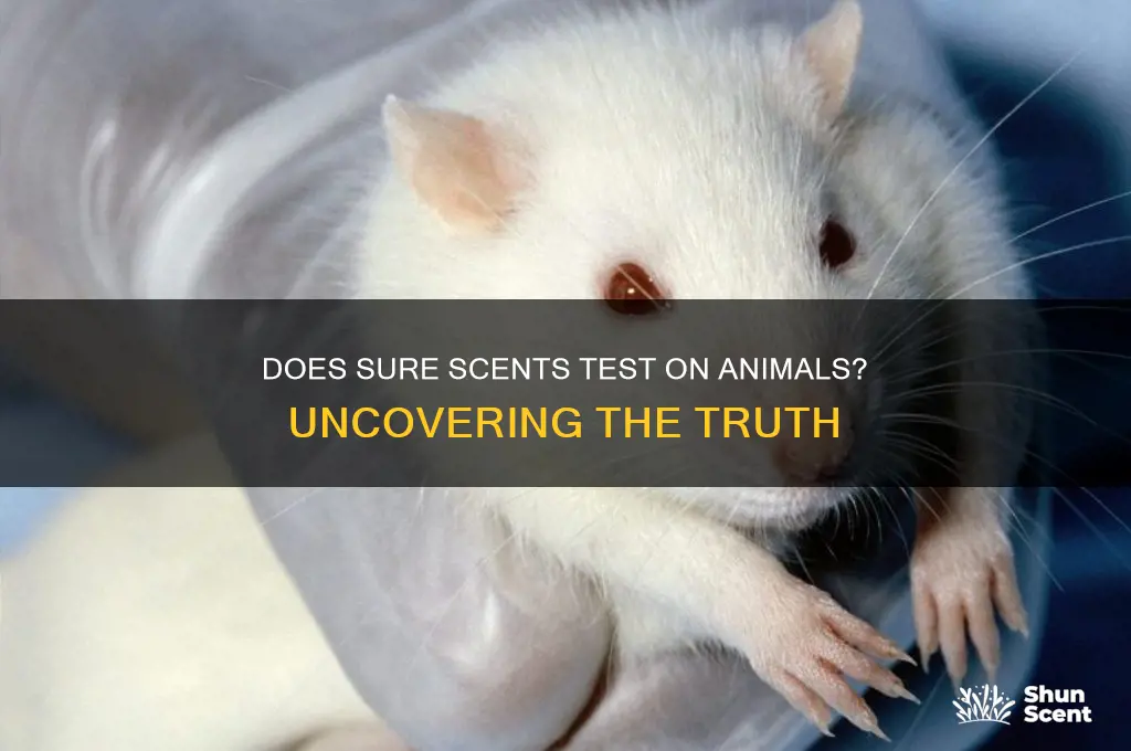 does sure scents test on animals
