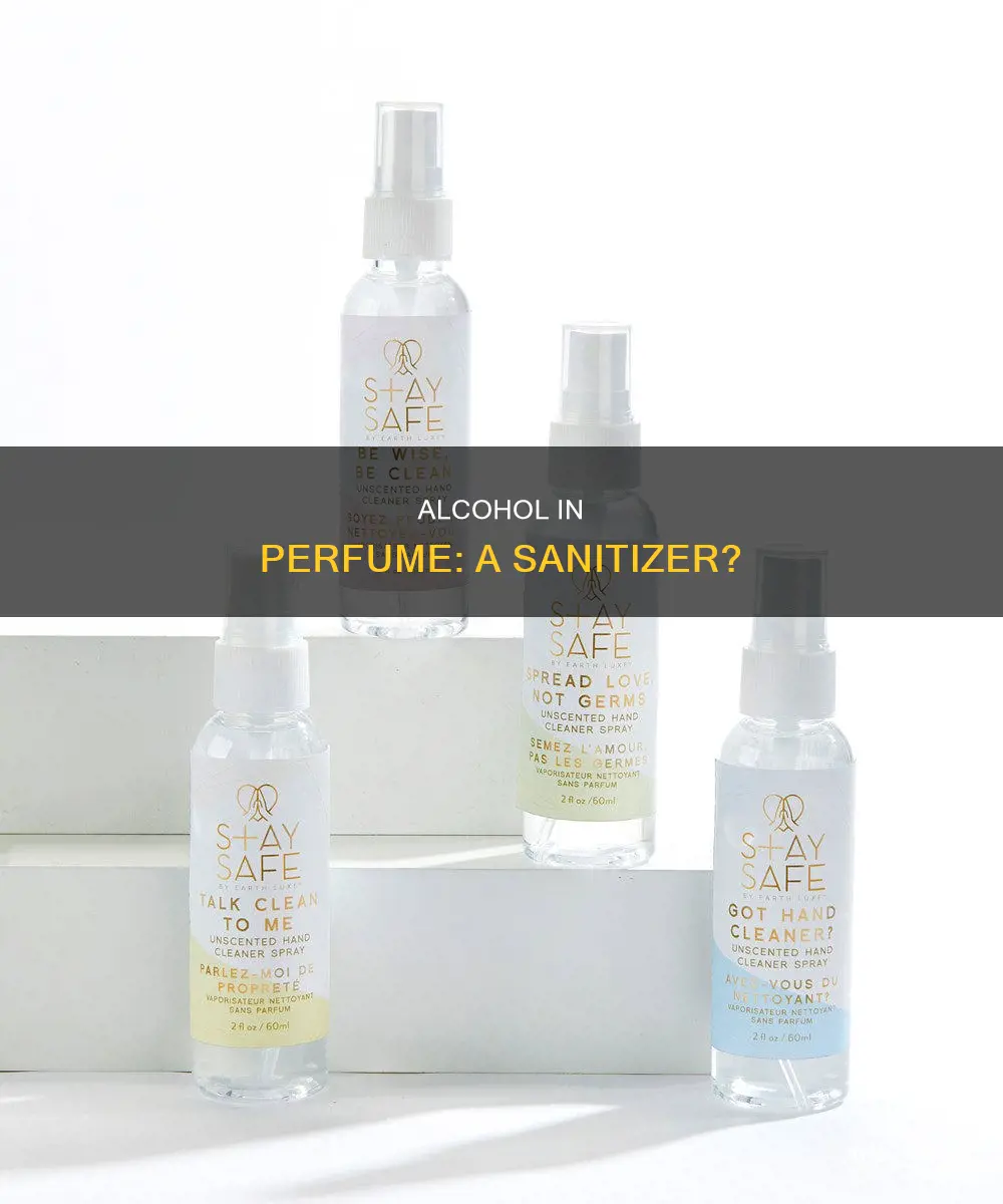does the alcohol in perfume kill germs