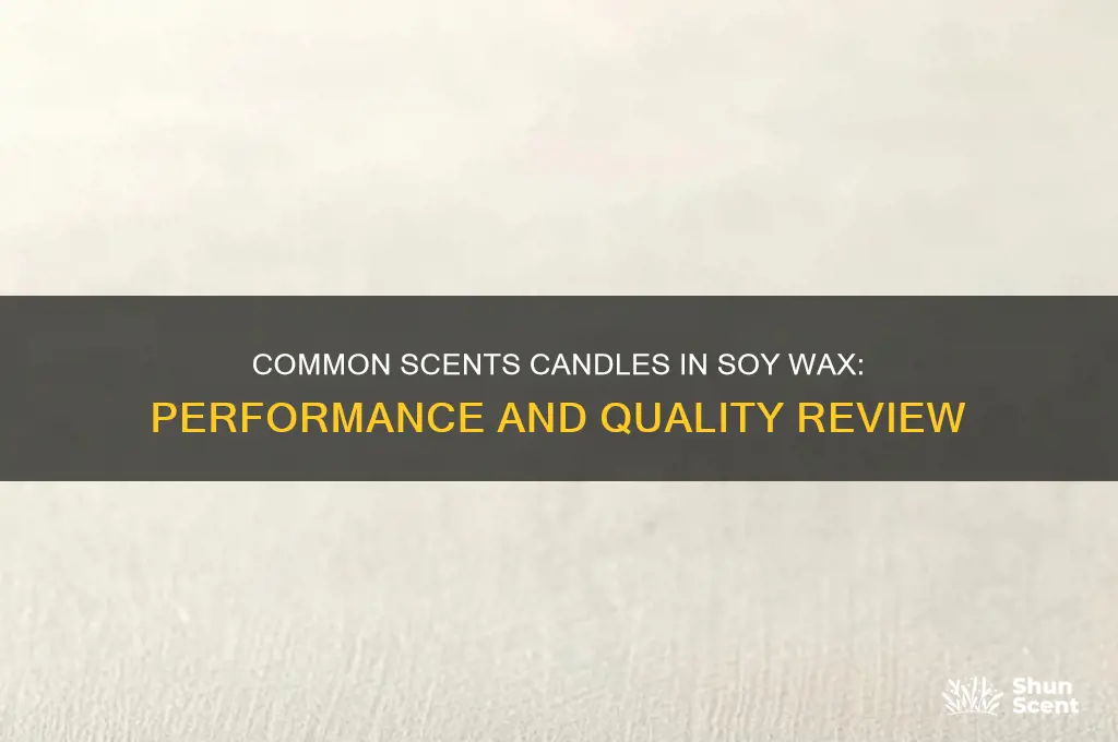does the common scents candles work well in soy wax