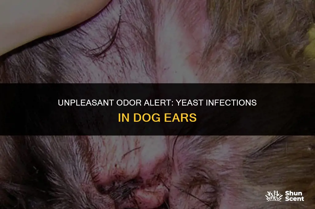 does yeast infection in dogs ears smell
