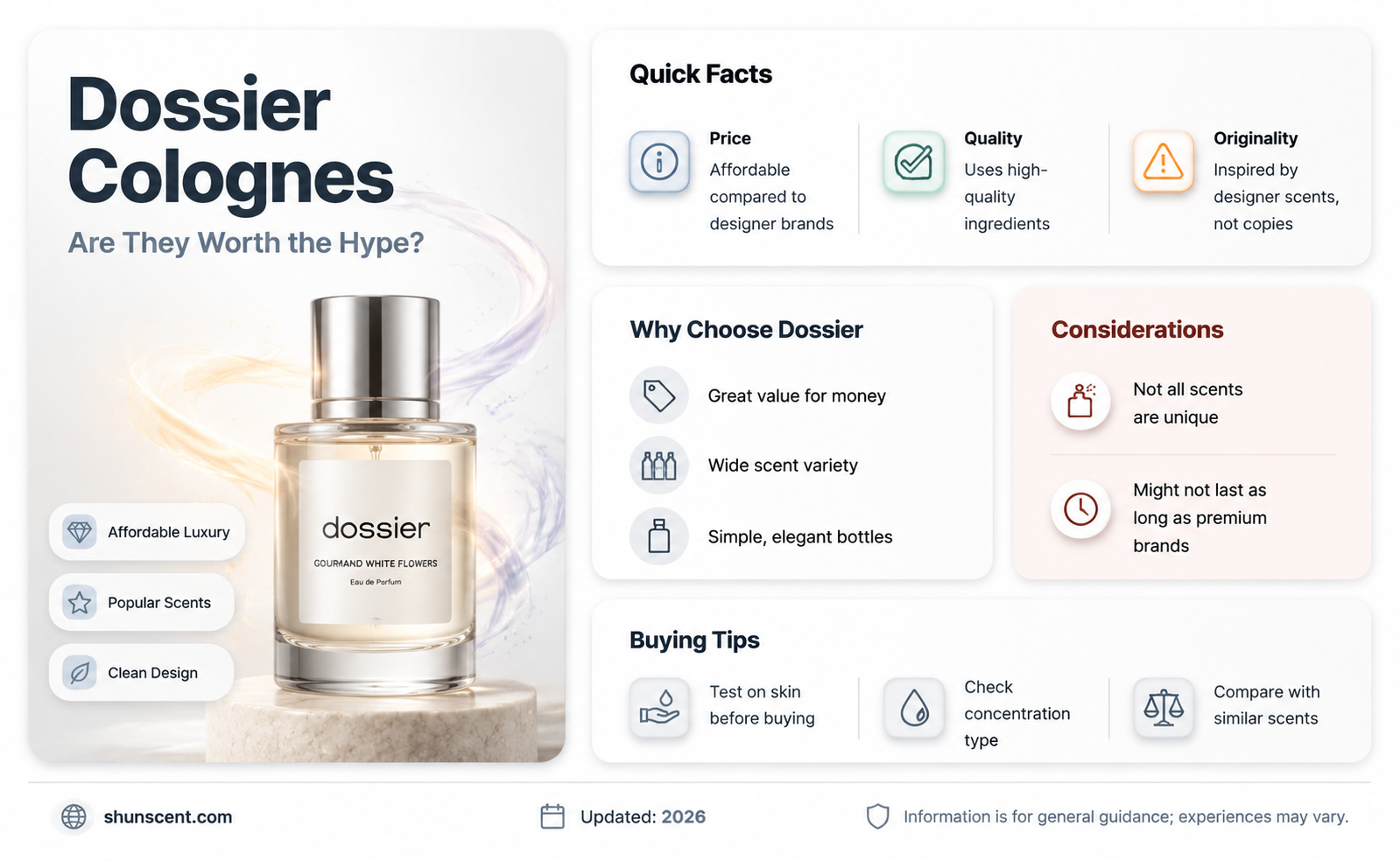 are dossier colognes good