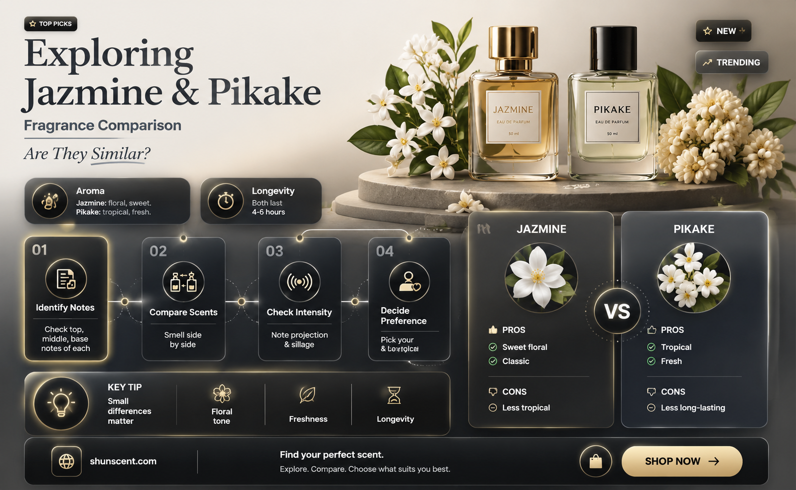 are jazmine and pikake fragrances the same