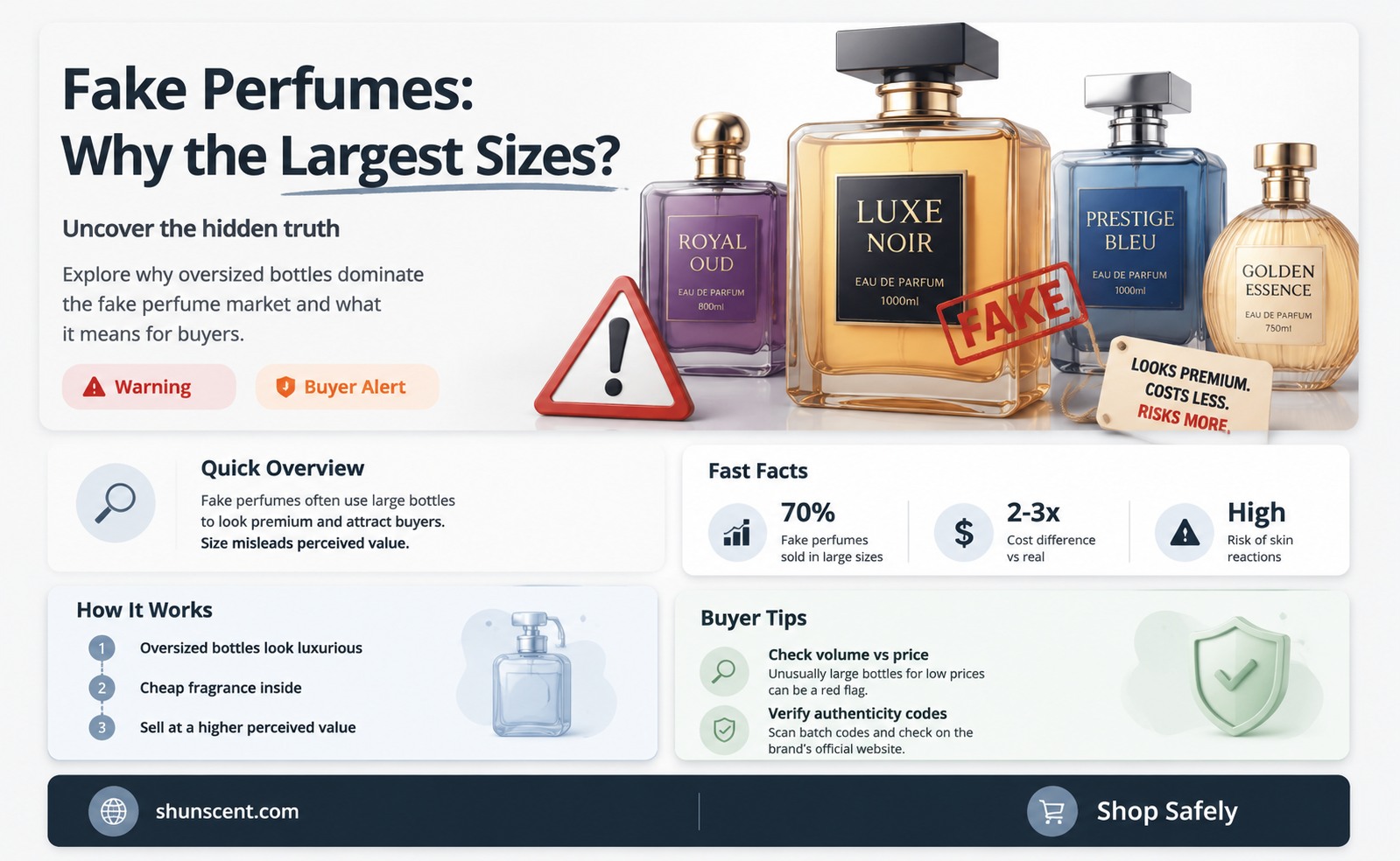 are fake perfumes usually the largest size