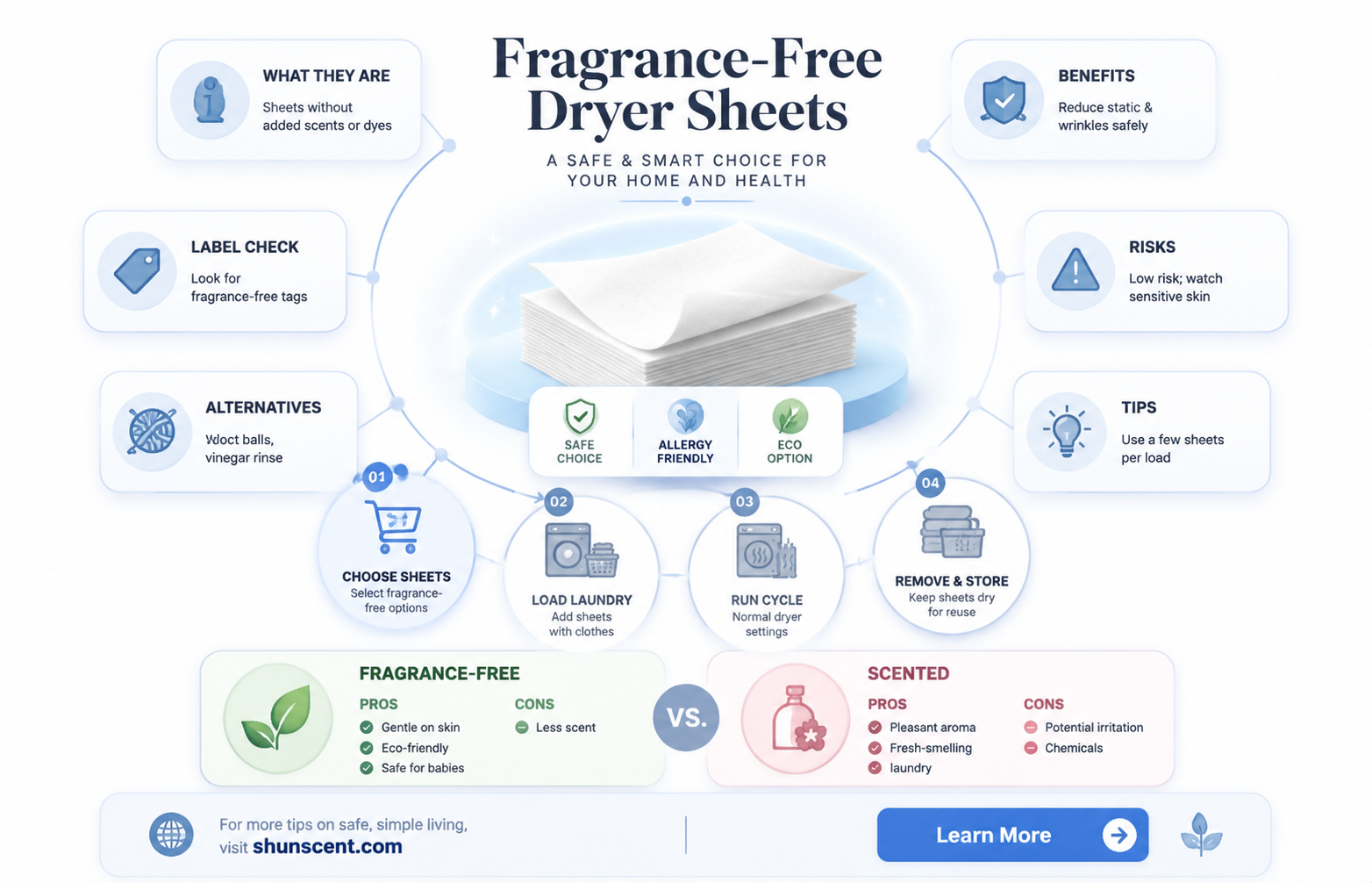 are fragrance free dryer sheets safe