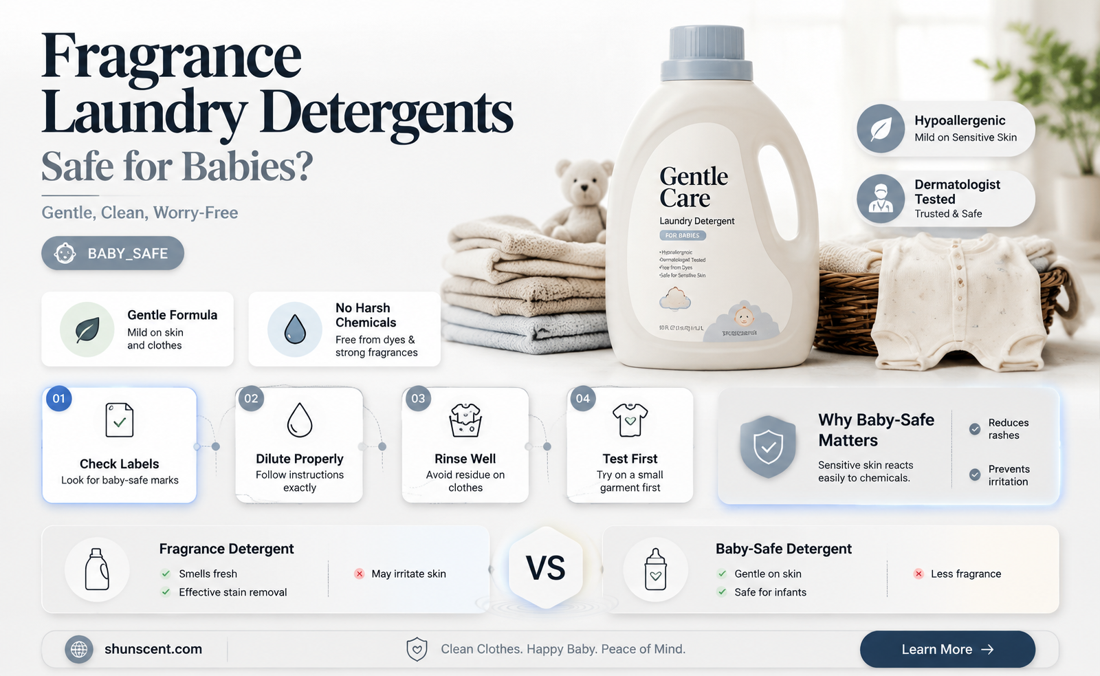 are fragrance laundry detergents safe for baby