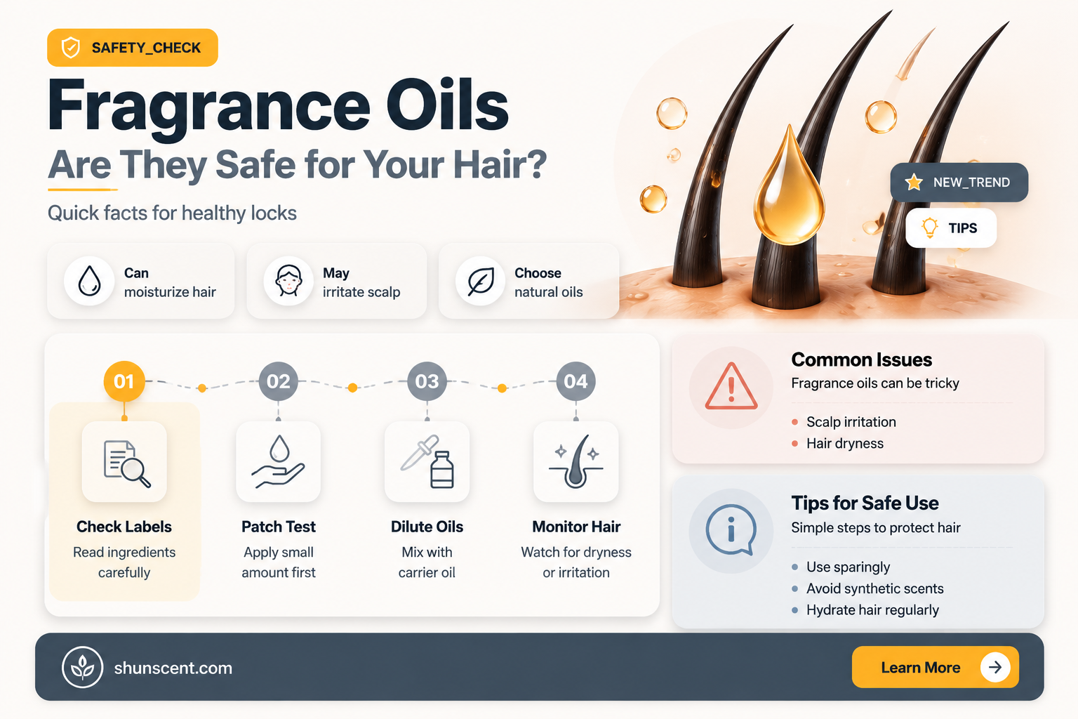 are fragrance oils safe for hair