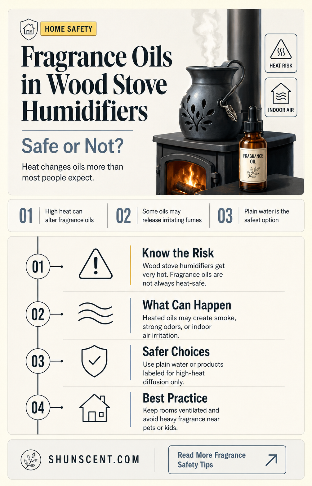 are fragrance oils safe in a wood stove humidifier