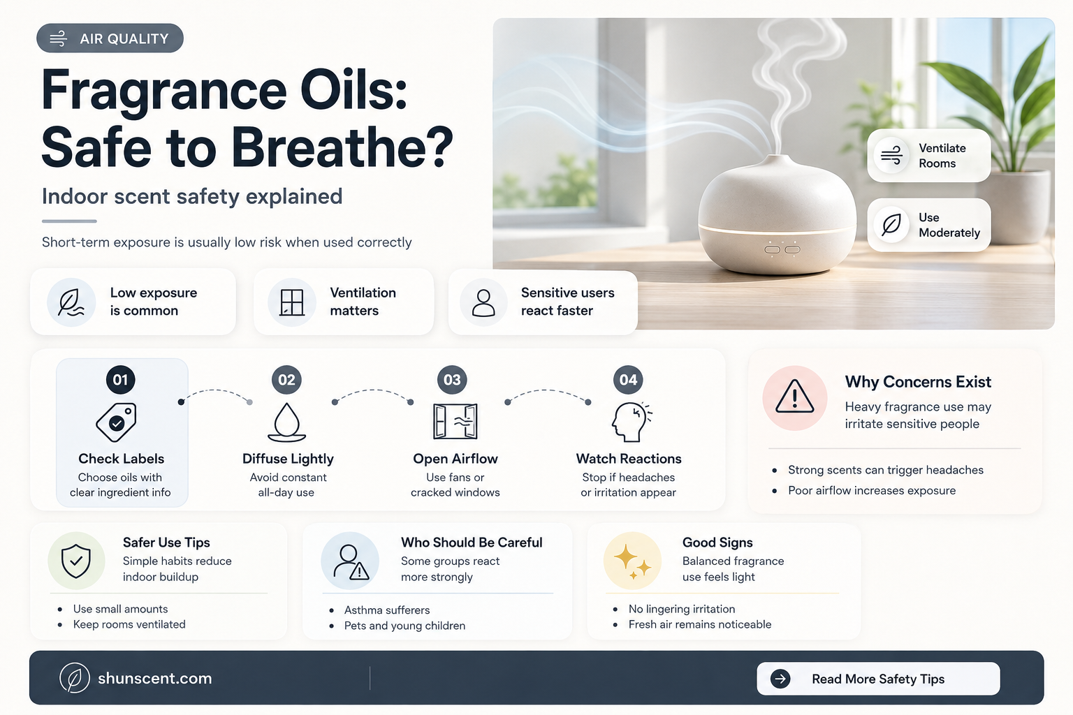 are fragrance oils safe to breathe