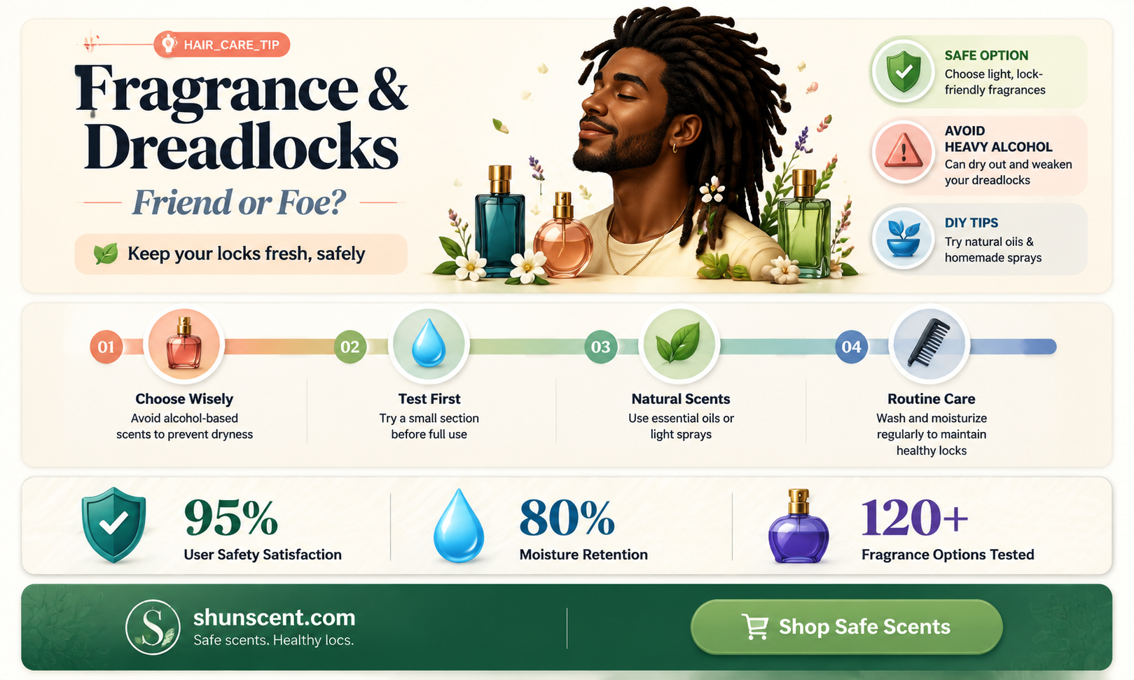 are fragrance products good for dreadlocks