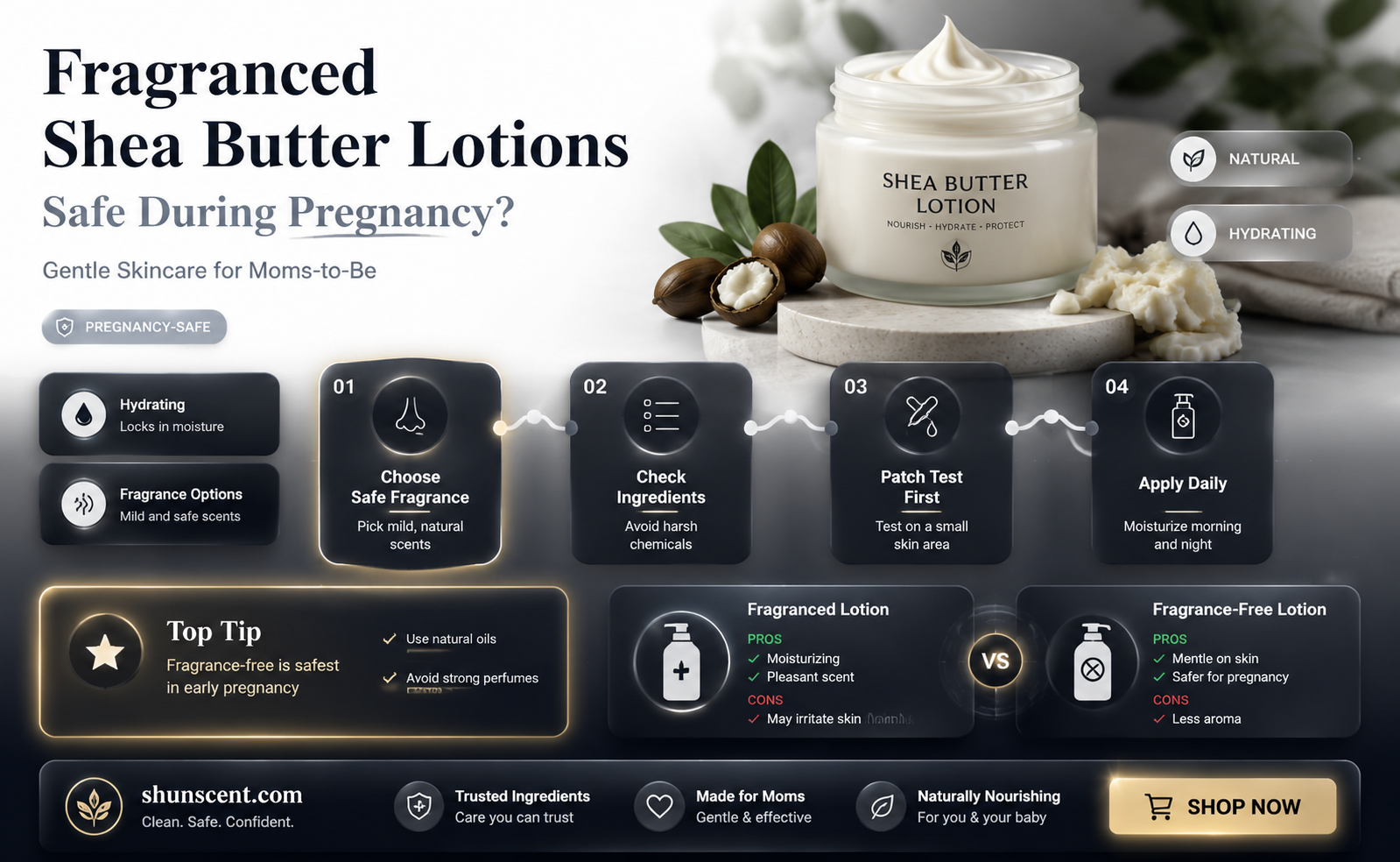 are fragrances in shea butter lotions safe during pregnancy