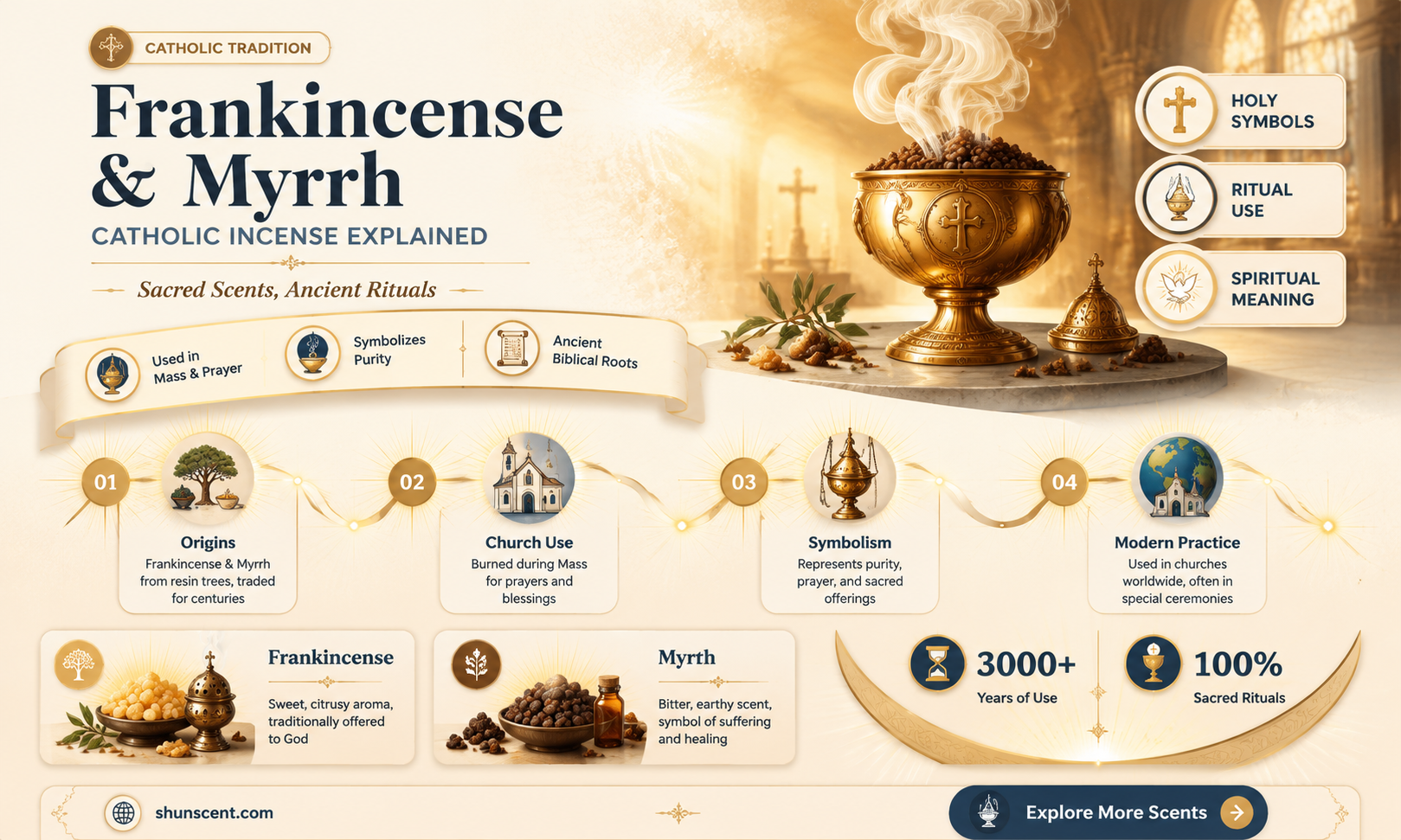 are frankincense and myrrh used in catholic church incense