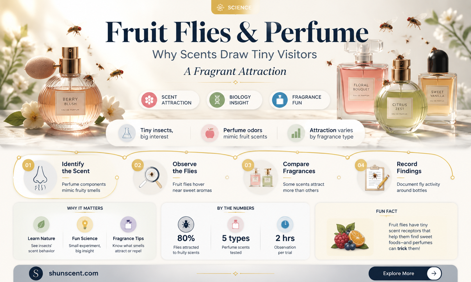 are fruit flies attracted to perfume