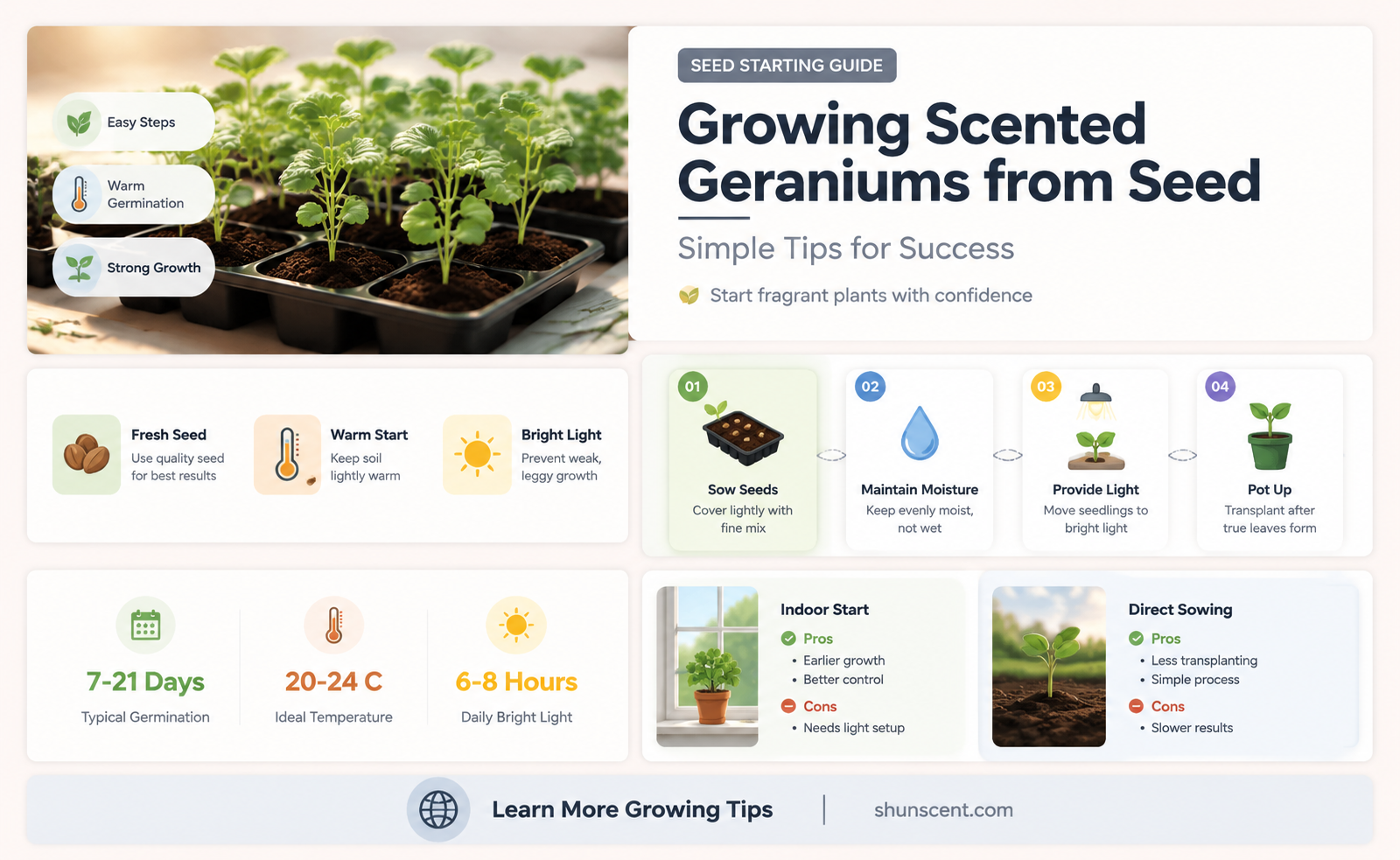 are scented geraniums easy to grow from seed