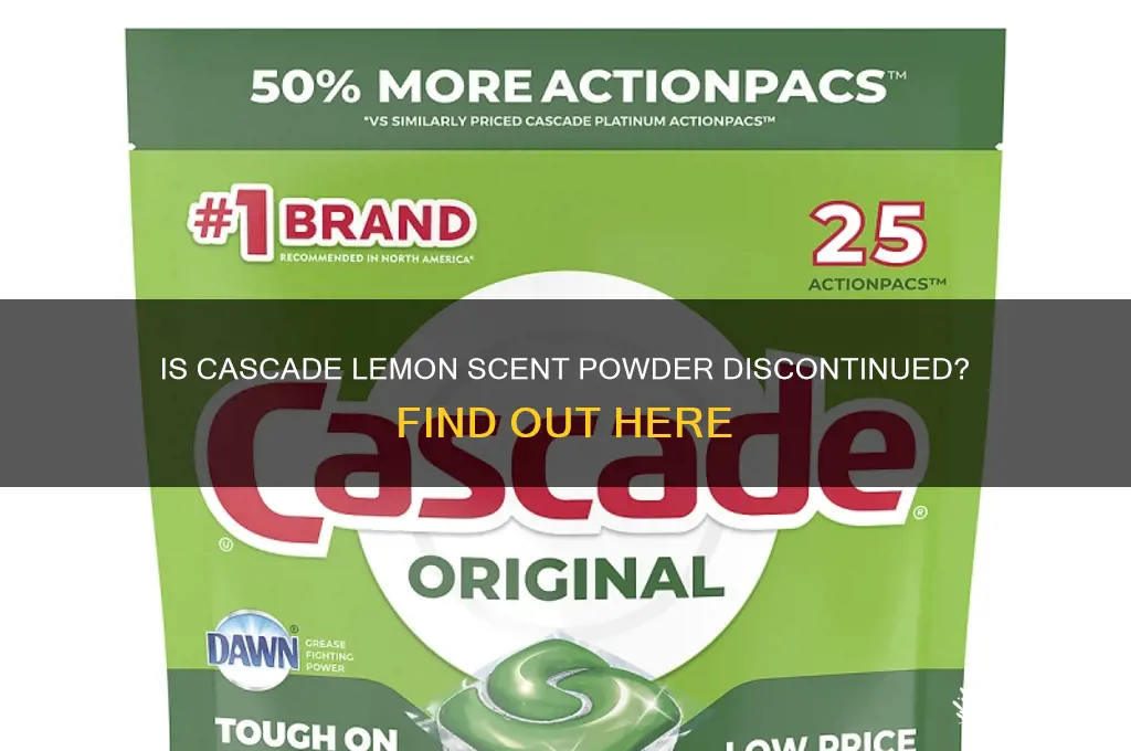 has cascade discontinued their lemon scent powder