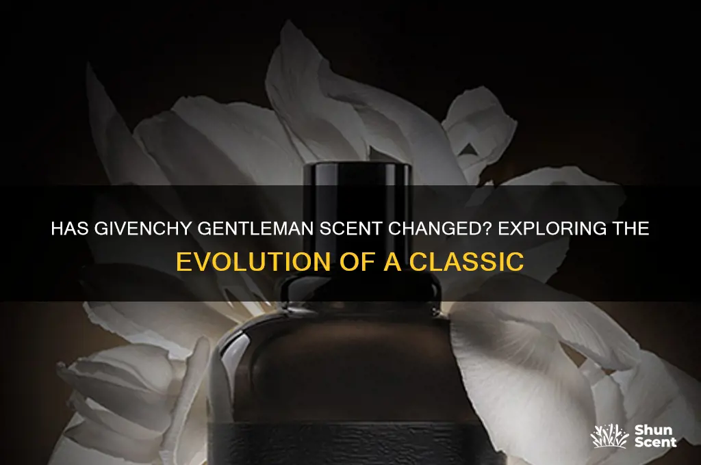 has givenchy gentleman scent changed