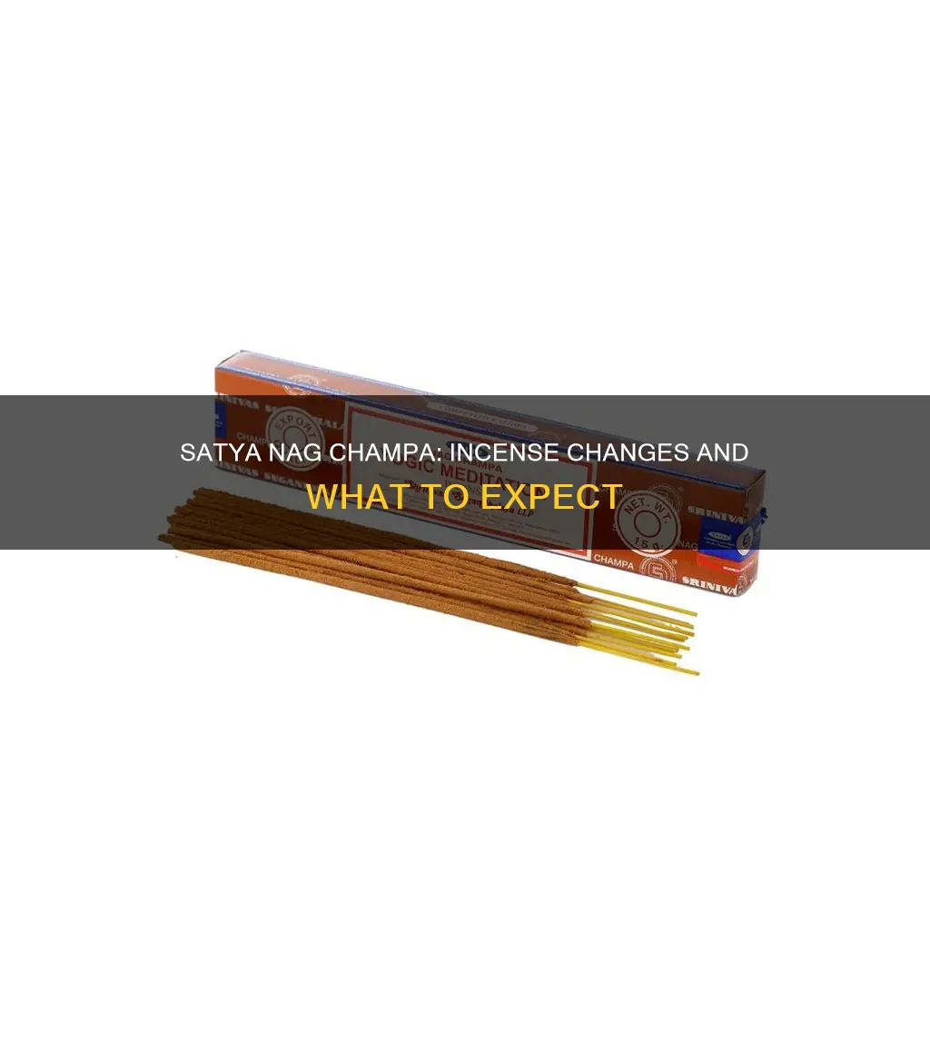 has satya nag champs stick incense changed