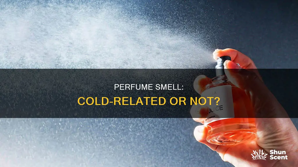 have a perfume smell in my nose with a cold