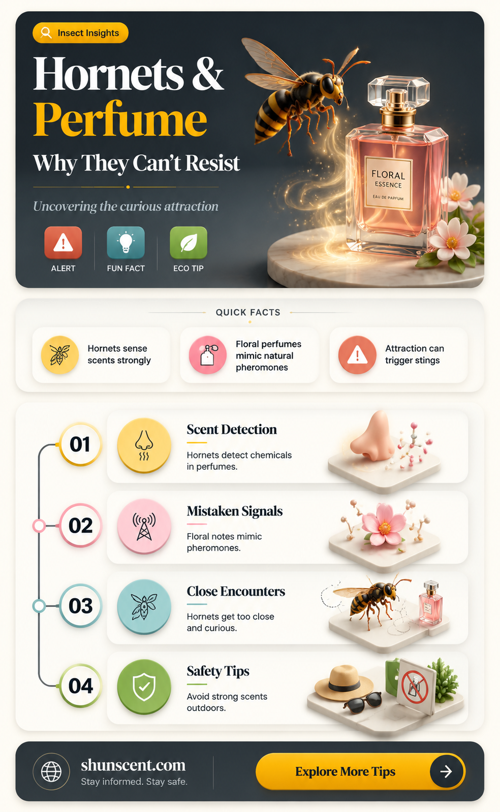 are hornets attracted to perfume