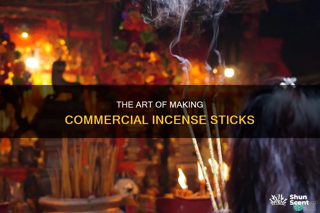how are commercial incense sticks made