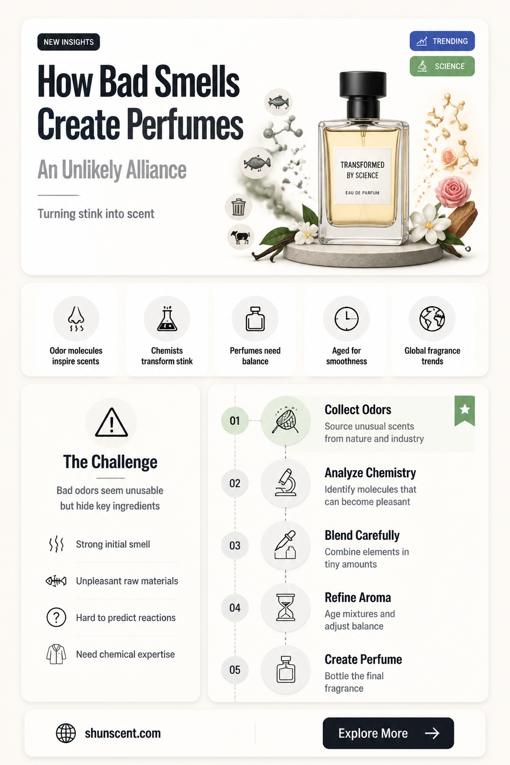 are bad smells used to make perfume