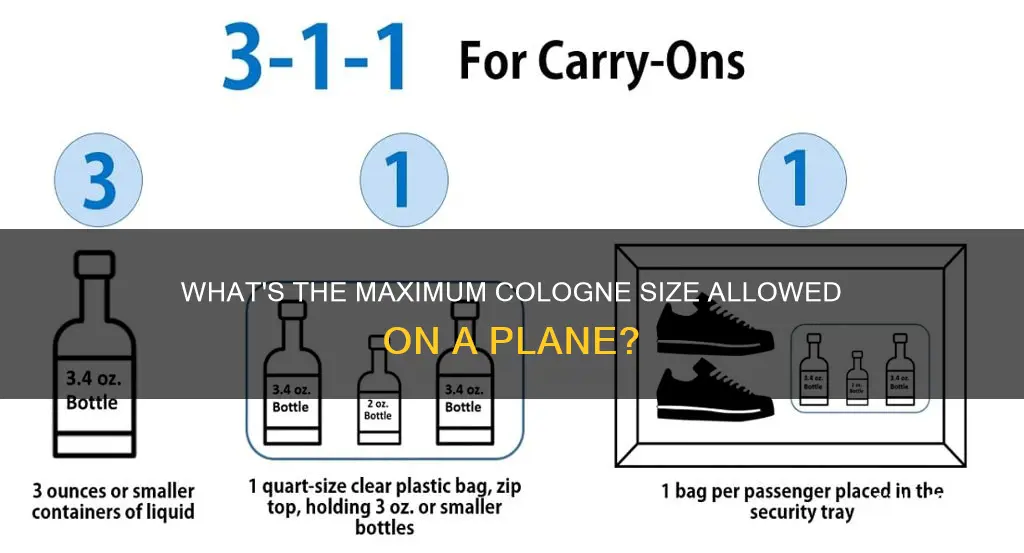 how big cologne allowed on a plane