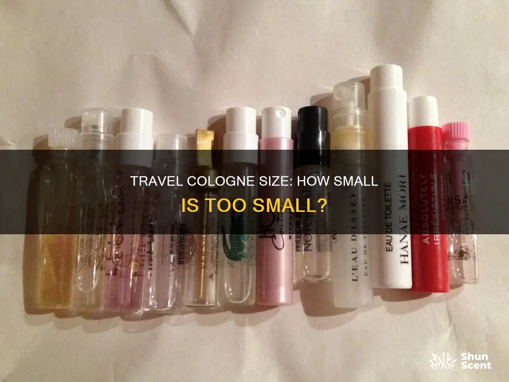 how big is a travel size cologne