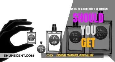 Cologne Container Size: Choosing the Right Amount