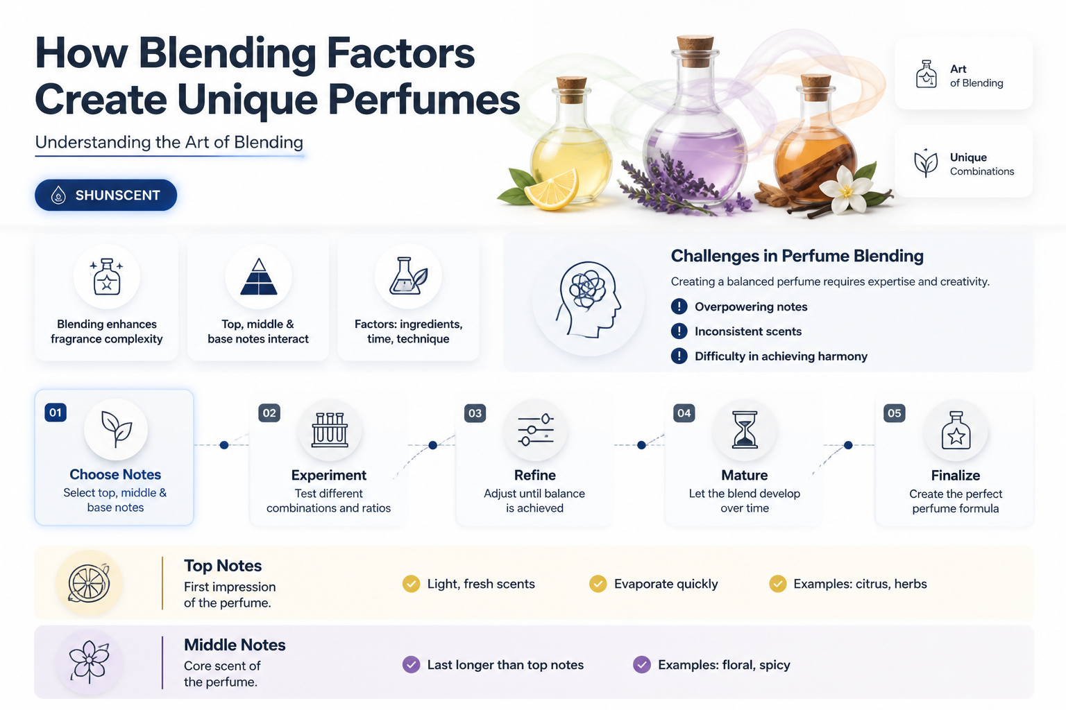 are blending factors used for perfumes