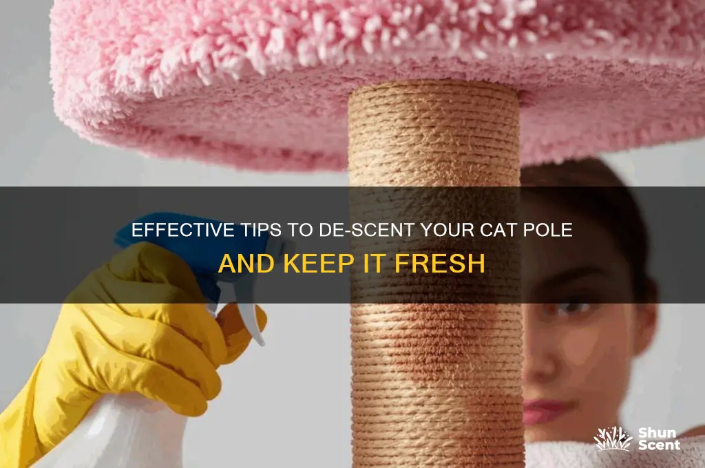 how can i de-scent a cat pole