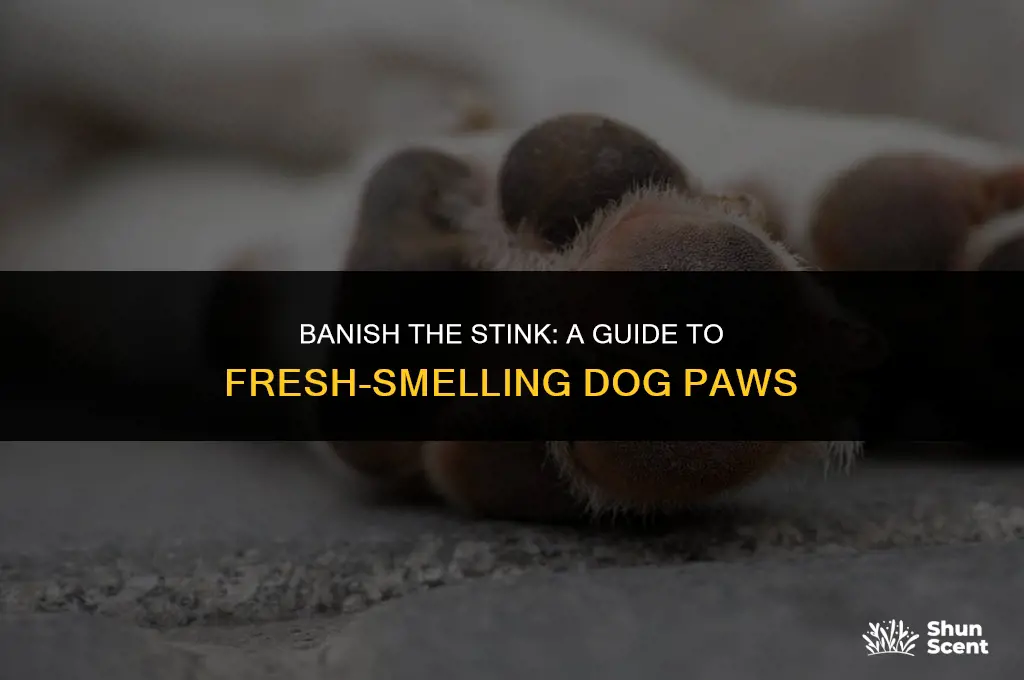 how can i stop my dogs feet from smelling