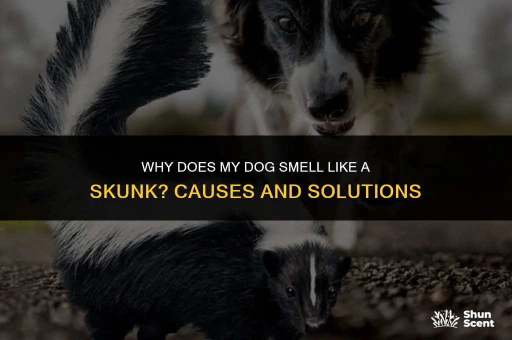 how come my dog smells like skunk