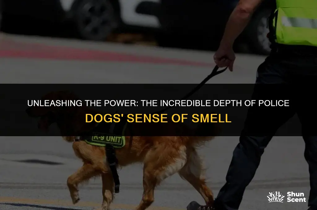 how deep can police dogs smell