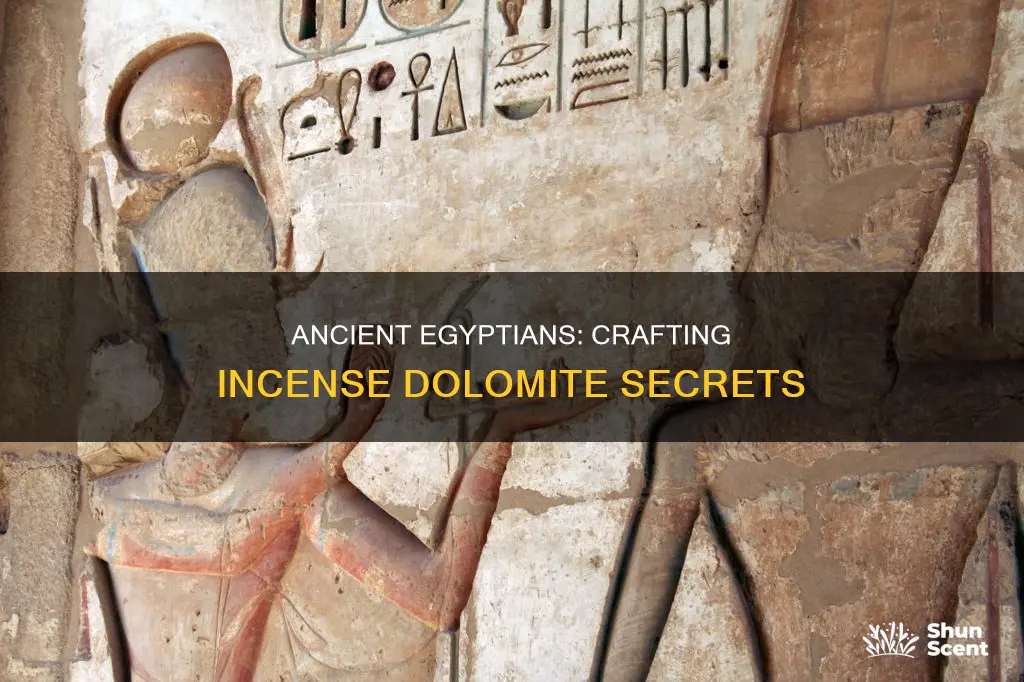 how did ancient egyptians make incense dolomite