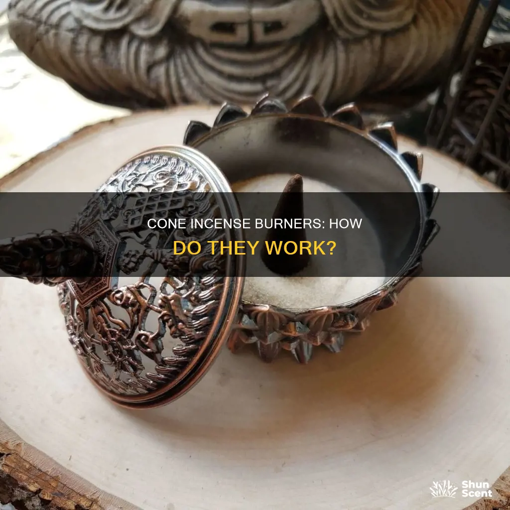 how do cone incense burners work