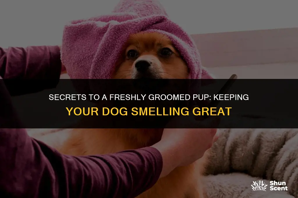 how do groomers keep dogs smelling good