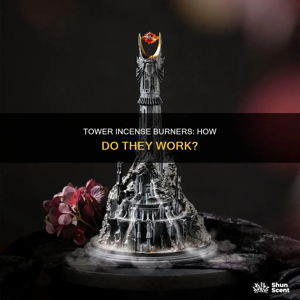 how do tower incense burners work