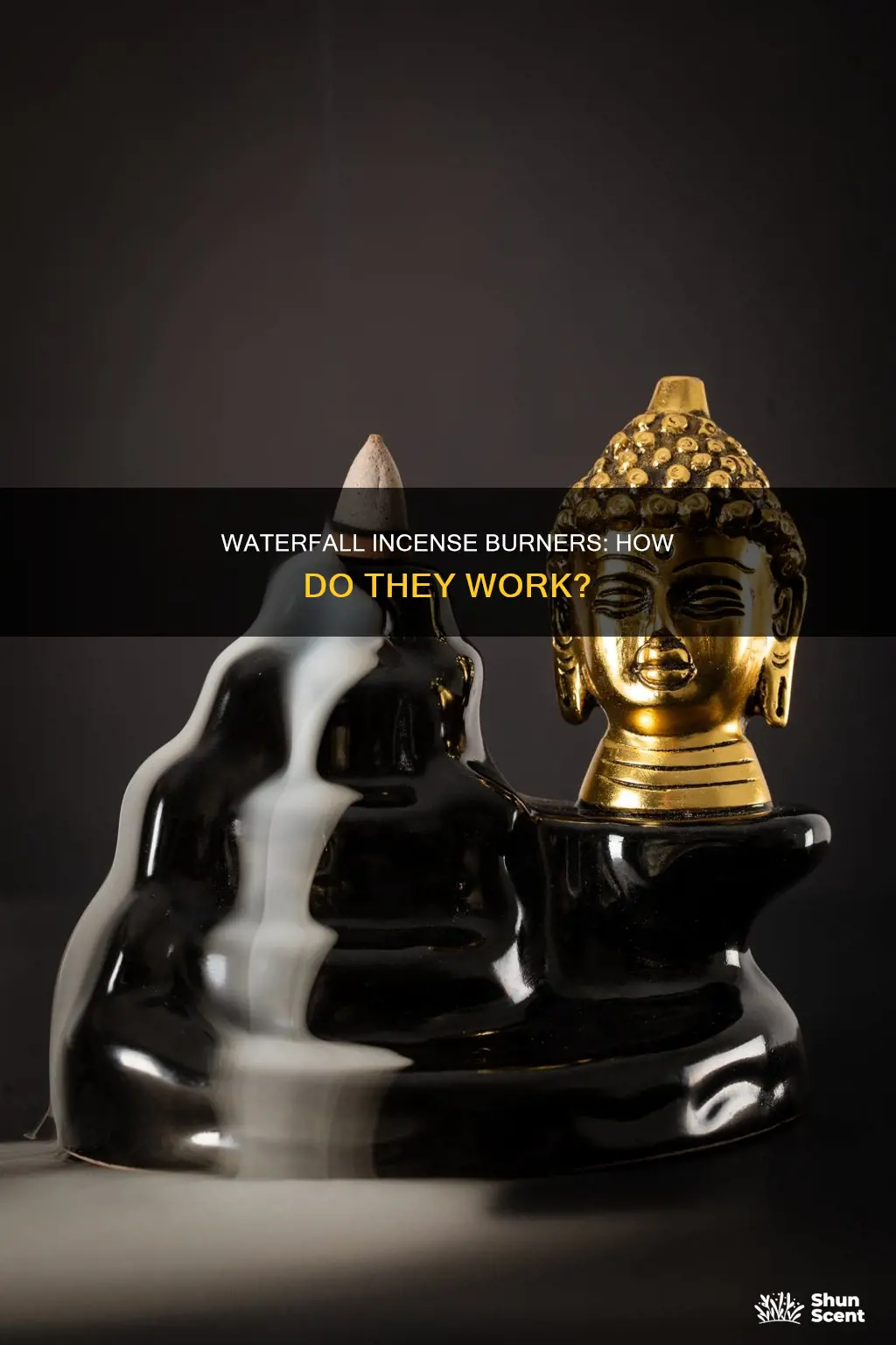 how do waterfall incense burners work
