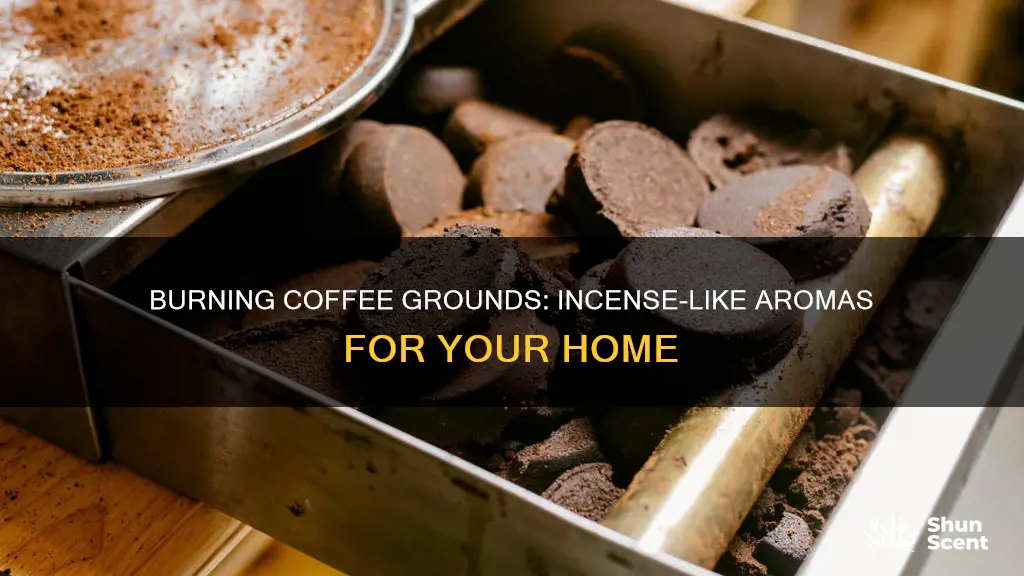 how do you burn coffee grounds like incense