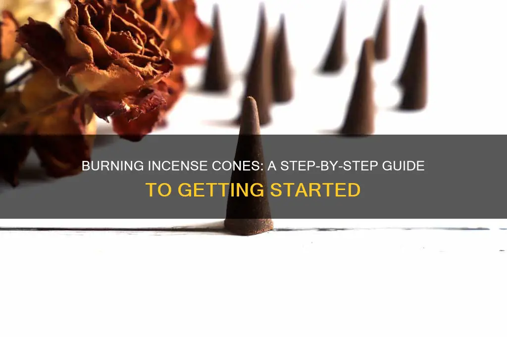 how do you burn incense cones