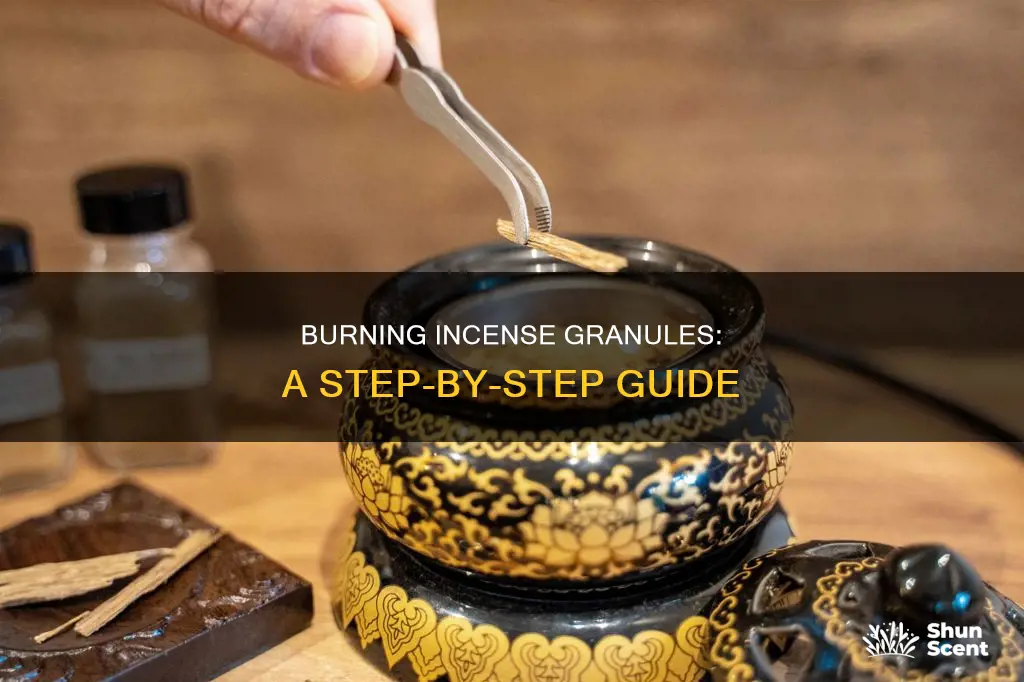how do you burn incense granulens