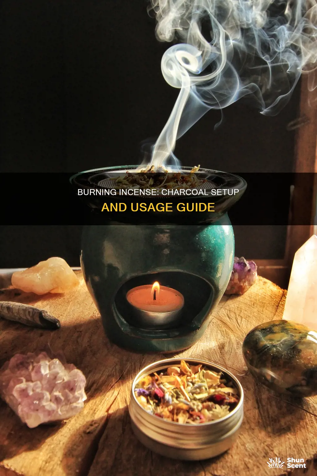 how do you burn incense with charcoal